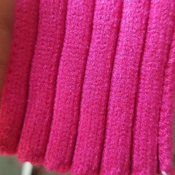 Daisy Slit Halter Turtleneck Sweater Top NWT Ribbed, Sexy, Open Front, Black, Pi - Picture 2 of 16